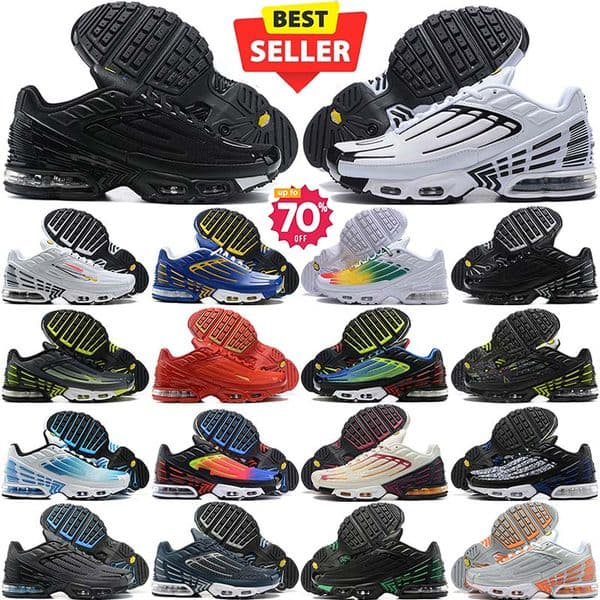Tuned Tn Plus 3 Running Shoes Mens Womens Fashion Tn3 Trainers Bred Grey Mesh Black Red White Sports Sneakers Laser Blue tnplus tns Atlanta Terrascape 39-46