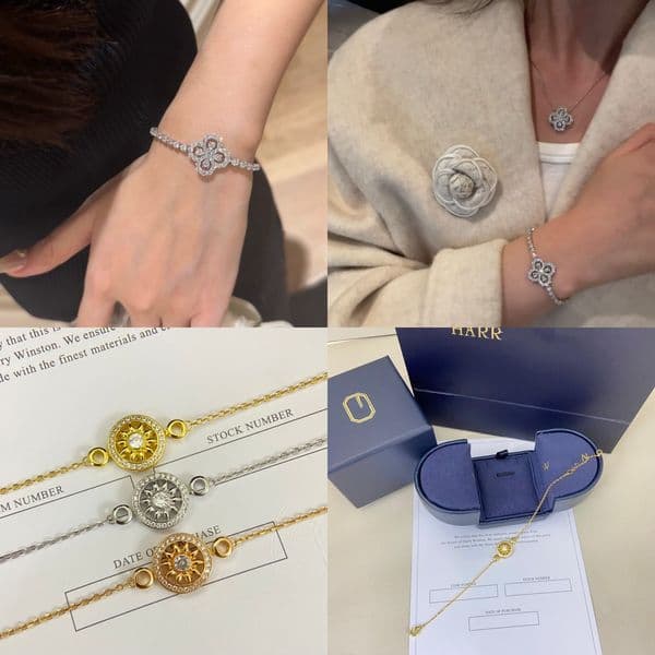 Designer bracelet Harrys Winstons chain Clover - Shaped Bracelet With diamond Compass Sun Bracelet