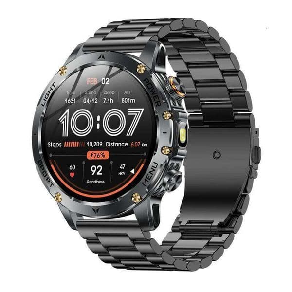 Men Outdoors Smart Watch AK87 Flashlight Multi-Sports Fitness Tracker Bluetooth Calling 1000Mah Large Battery Smartwatch X260128