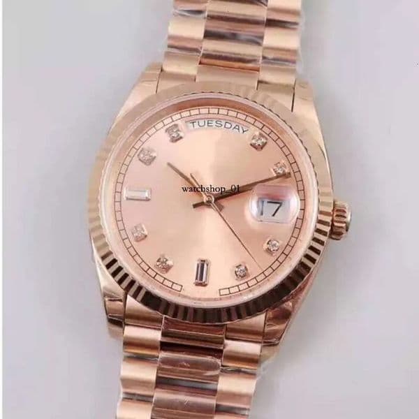 U1 Top AAA Top Quality Watches MEN Chocolate Dial Day Date Just Jubilee Everose Gold Automatic Mechanical Movement Unisex Watch WristWatches Montre de luxe Relojes