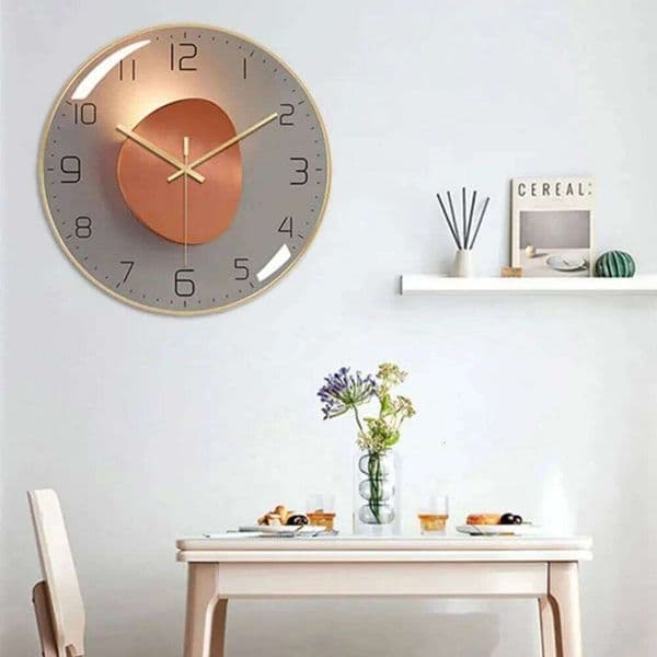 Light Luxury American Modern Mute Sweep Second Quartz Wall Clock Living Room Bedroom Decoration Public Place 26W0128