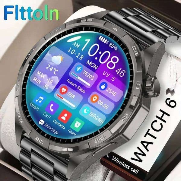 New GT6 Smart Watch Men AMOLED Screen GPS Track Always Show Time Heart Rate BT Call Waterproof Altitude Sports Smartwatch X260128