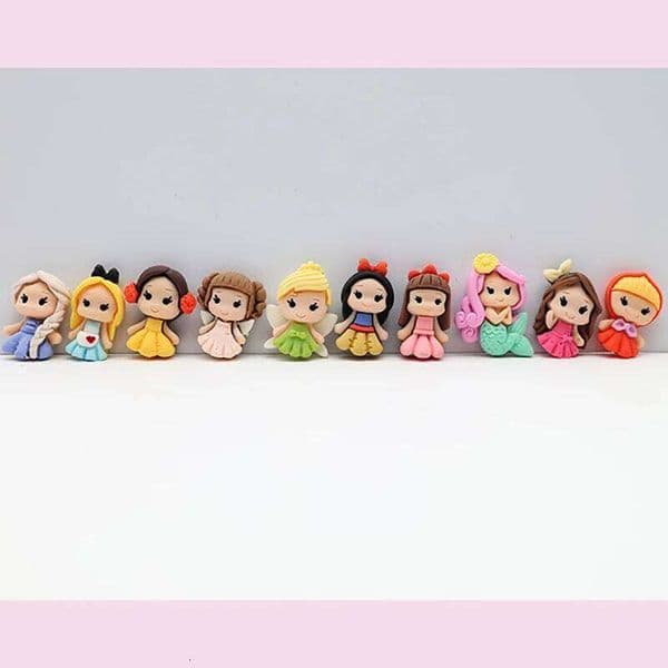10Pcs Mini Princess Refrigerator Stickers Resin Photo Message Fixed Magnets Cute Magnet Decoration 26H0128