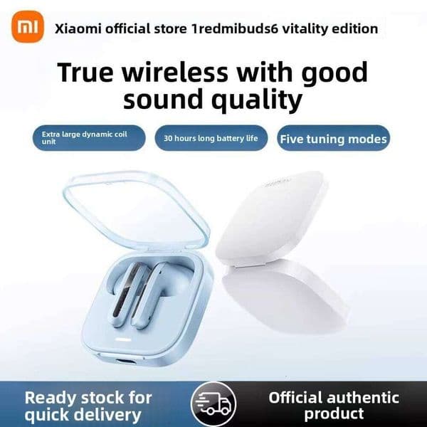 Xiaomi Redmibuds6 Vitality Edition Semi-In-Ear Men's And Women's Sports Earbuds Wireless Bluetooth Headset Call Noise Reduction