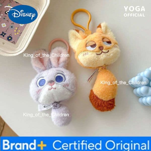 Disney Kawaii Potdemiel Zootopia Nick Toy Judy Anime Cartoon Cute Beauty Plush Doll Keychain Backpack Pendant Girl Couple Gift H260128