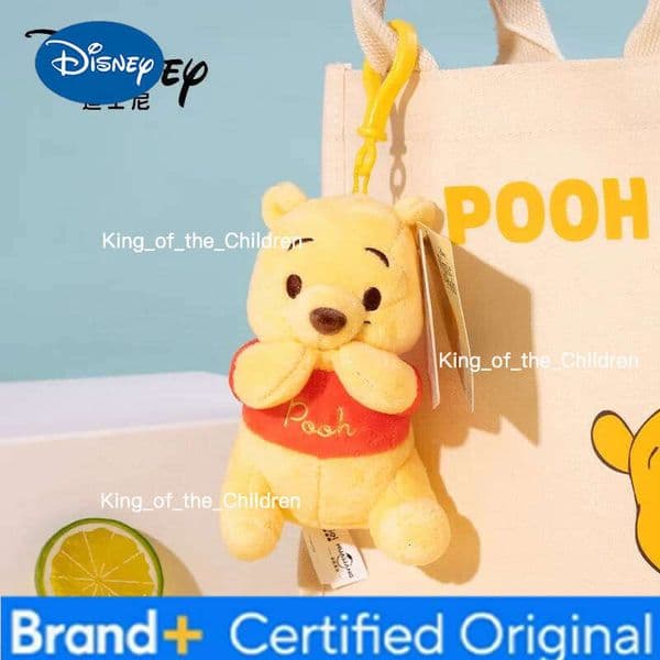 Disney Doll Winnie Bear Plush Toy Cute Bag Pendant Christmas Gift Backpack Accessorie Cartoon Stuffed Anime Keychains H260128