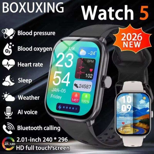 New Series 5 Watch5 Men Smart Watch Pressure Blood Oxygen Heart Rate AI Voice Bluetooth Call Women SmartWatch For Android X260128