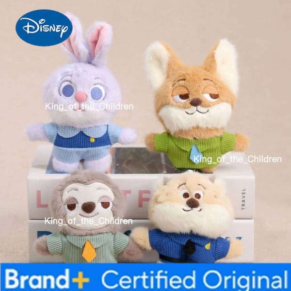 Disney 13cm Zootopia Mini Stuffed Animal Plush Keychain Pendant Toy Judy Hopps Rabbit Nick Wilde Fox Doll Girl Gift Children H2601281