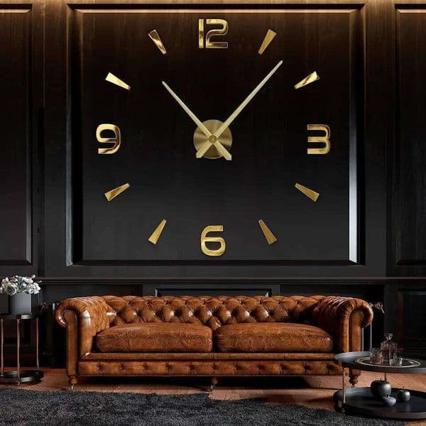 Frameless Clock 3D Mirror Wall Clocks Decor Sticker DIY Quartz Watch kit for Home Living Room Bedroom Office Decoration 26W0128