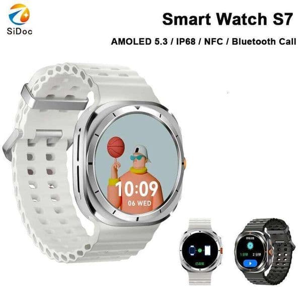 2025New S7 Ultra 47mm Smart Watch IP68 Waterproof NFC Bluetooth Call Compass Smartwatch for Men Women 1.53" AMOLED Screen X260128