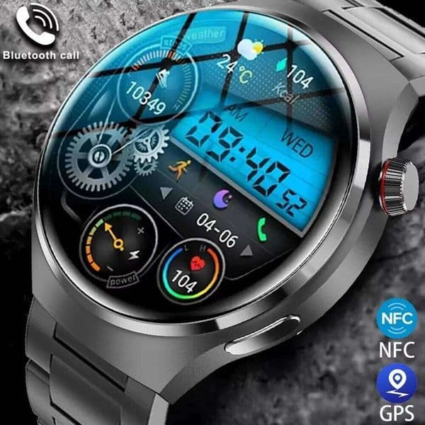 2025 New Bluetooth Call Smart Men IP68 Waterproof GPS Sports AMOLED HD Large Screen Heart Rate NFC Watch Gift X260128