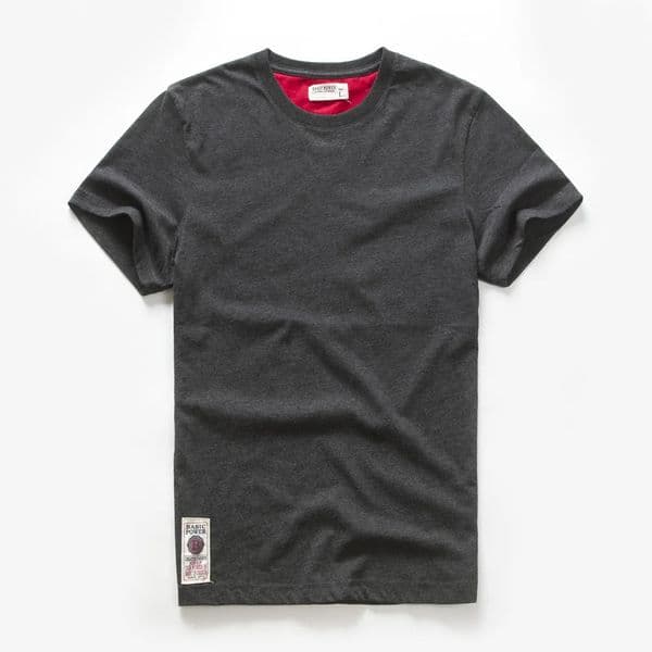 Mens Tshirt Cotton Solid Color t shirt Men Causal Oneck Basic Male High Quality Classical Tops 260126BJ