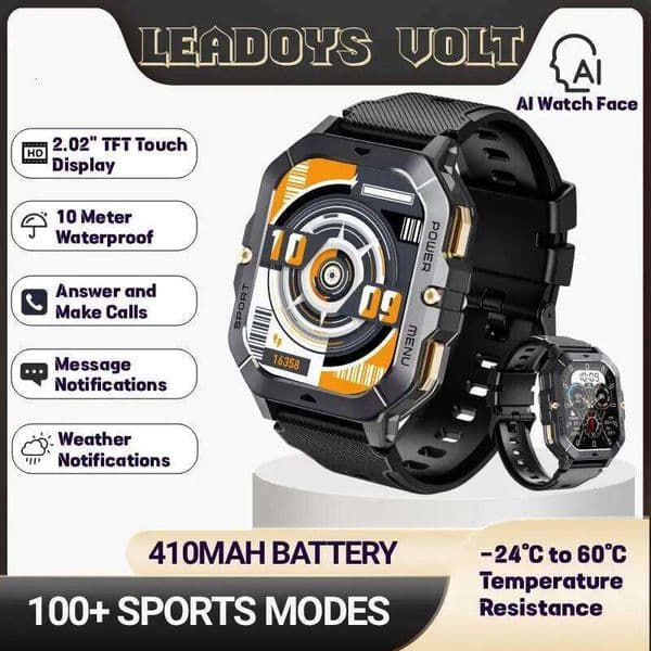 Leadoys New C28 Smart Watch Voice Assistant Wireless Call Business Outdoor Sports 1ATM Waterproof Wristwatch For Android iOS X260128