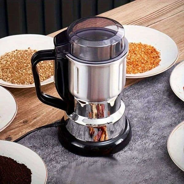 Multipurpose Grinding Portable Electric Coffee Household Stainless Steel Grinder for Seeds Spices Herbs Nuts EU Plug 26Y0128