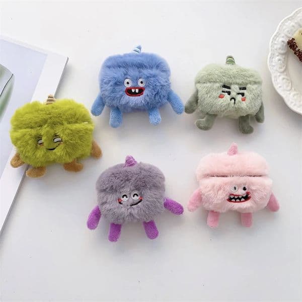 Cute Cartoon Fur Earphone Case for Airpods Pro 3 2 1 Air Pods Pro2 2nd 3rd Generation Funny Fluffy Plush Warm Women Girls Cover 260127