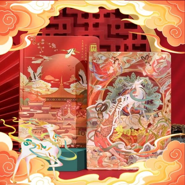 Luxury Designer Decor Shenxiao Jiangque Series Hardcover National Journal Creative gift set Trendy Student Forbidden City Style Notebook Ddmynov Decoration For