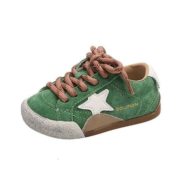 2025 New Autumn Children Leather Breathable Kids Casual Shoes Star Non-slip Fashion Toddler Girls Boys Sneakers 23-33 Y260128 M260209