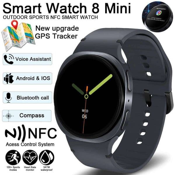 2025 Watch GPS Track Smart Watches For Men Women Sport Heart Rate Bluetooth Call NFC IP68 Waterproof Compass Smartwatch 8 Mini X260128