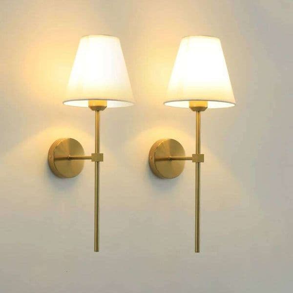 E27 American fabric lamp simple hotel interior decor lighting living room corridor aisle bedroom bedside wall light 26H0129