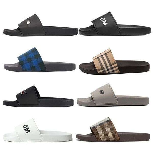 VINTAGE CHECK SLIDES Designer Slipper Sliders Paris Open-toe Sandals Sandals Scuffs For Men Women Hot Unisex Slip-ons Pool Beach Flip Flops With Box