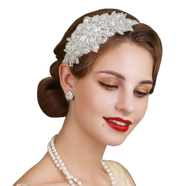 Black Rhinestone Baffle Headband Elastic Womens Handmade Bridal Wedding Accessories Amazing Gatsby Fascinator Hair Accessories 251217