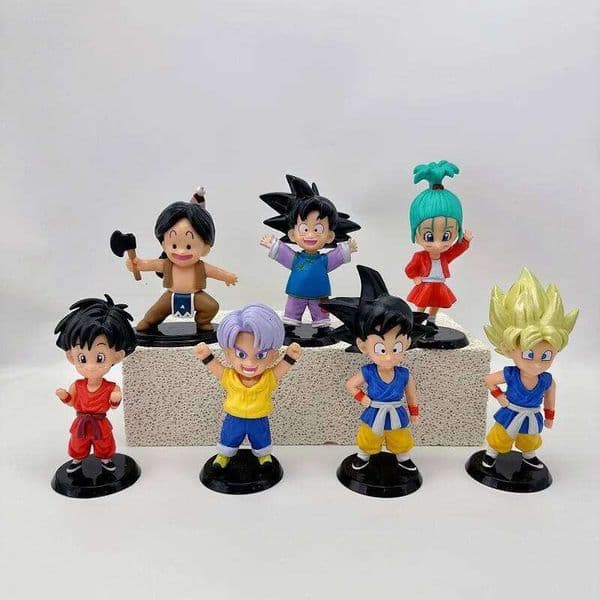 7pcs/lot dragon Ball mini figure super saiyan goku vegeta Action Figure Collection Model Toys Y260128