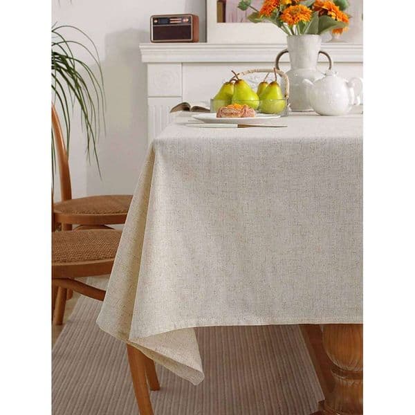 1pc Nordic Modern Simple Plain Color American Polyester Coffee Tablecloth, Home Decoration Dining Table Fabric 26W0129
