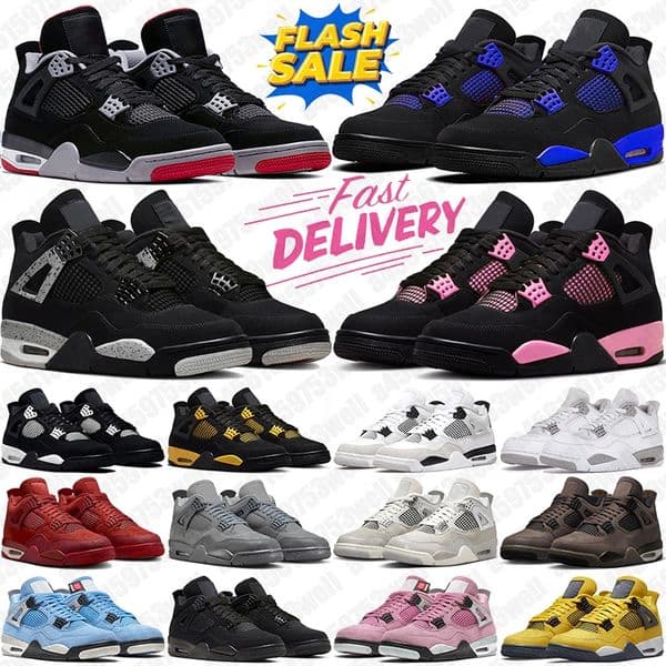 free shipping 4 basketball shoes 4s designer sneakers outdoor trainers men womens panda black cat cactus jack 4 lightning mens outdoor sports sneaker cheaper