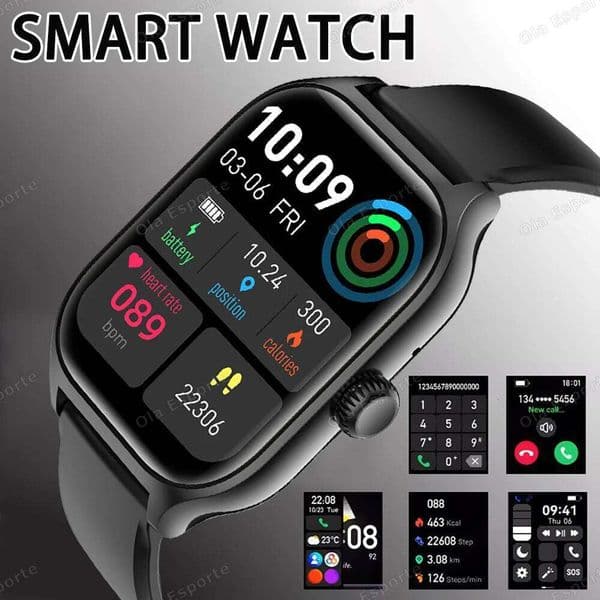 New Smartwatch For Men Android IOS 2.01" Screen Bluetooth Call Blood Oxygen Pressure Health Monitoring Smart Watch Women Gifts X260128