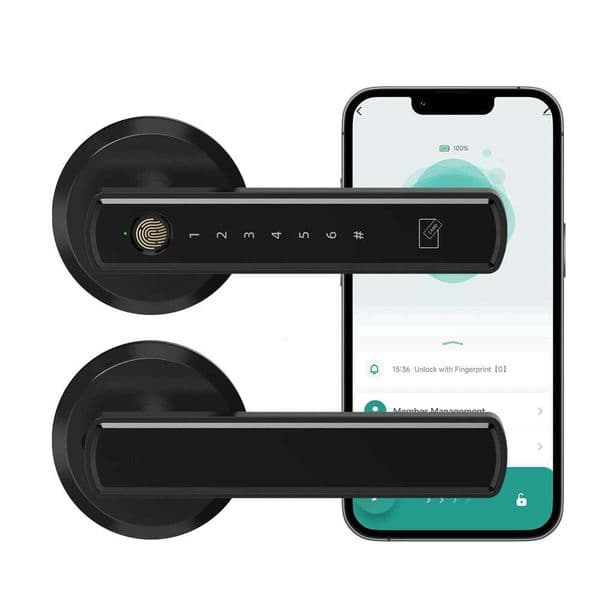 Viladepot Smart Fingerprint Door Lock App Control Passcode Unlock Electronic Touchscreen Keypad 26Y0129