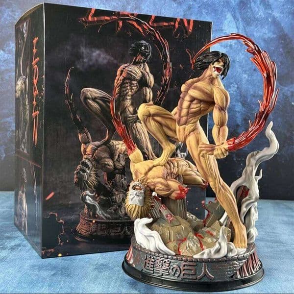 Attack On The Armored Titan Eren Jager Anime ction Figure Model Pvc Statue Doll Ornament Toys Gift 29CM Z260129