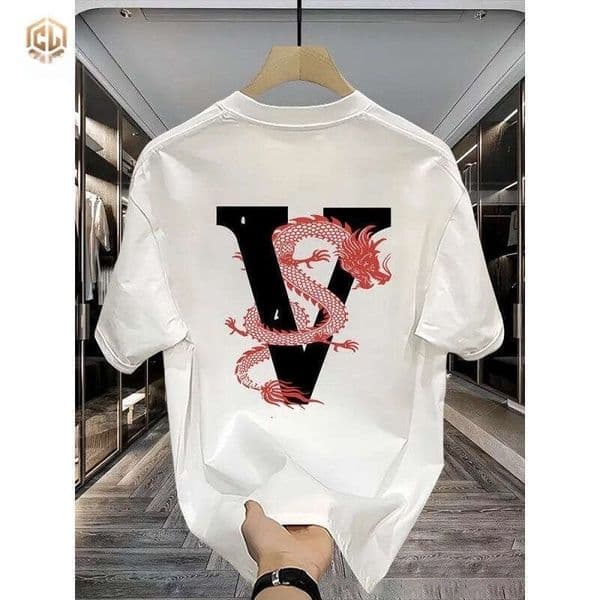 Men's designer T-shirt, loose and stylish casual style, suitable for both men and women. Features 3D printed design, short sleeves, bestseller, premium quality, sizes M to 5XL thumbnail 2