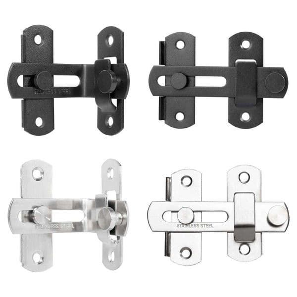 Keenkee Stainless Steel Gate Latches Pet Door Bolt Lock Heavy Duty Flip Latch 2mmThick 26Y0129