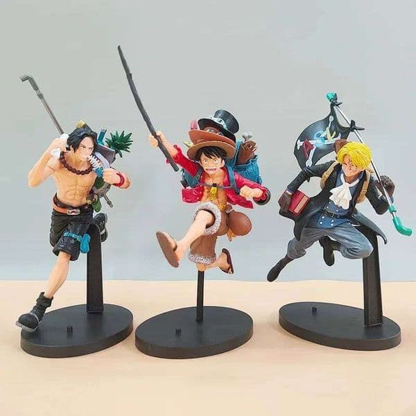Bandai Figure Three Brothers 3PCS/Set Of Sabo Ace Luffy Anime Model Office Decorations Children Collection Gift Z260129