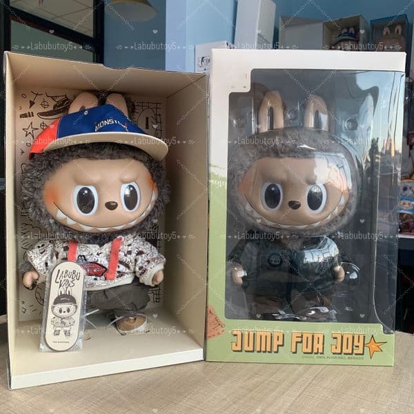 Original Quality The Monsters Labubu Jump For Joy & Vans 38cm Vinyl Plush Doll Big Toys For Collection In Stock yizhixing