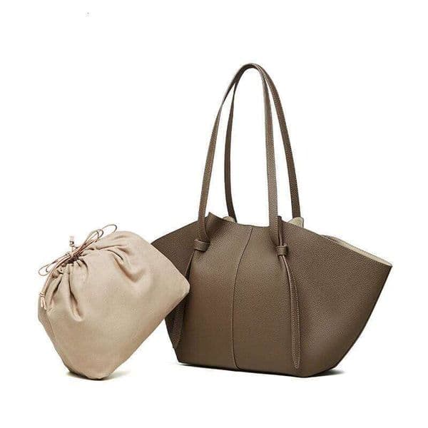 Head Layer Cowhide Large Capacity Tote Genuine Leather Women S Fashionable Bat Versatile Commuting Bag Handbag LEMON KOKO