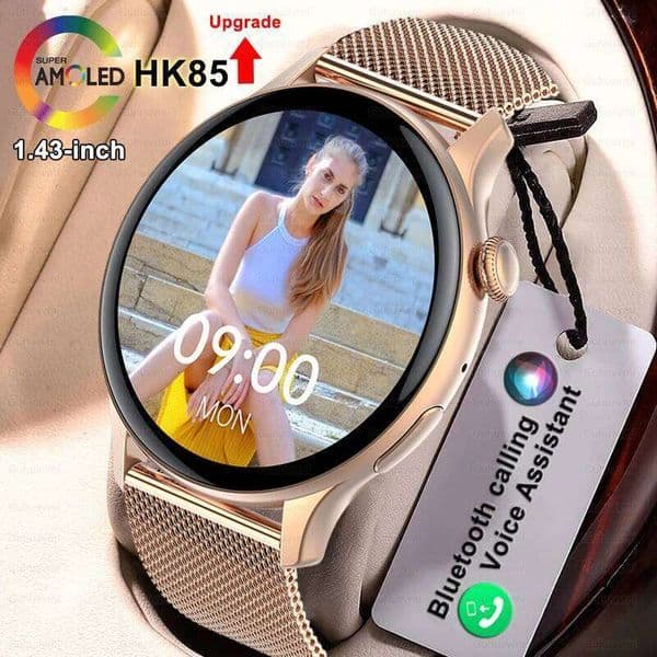 2025 True AMOLED Smart Watch Ladies Screen Always Show Time 466*466 HD Health Tracker Voice Calling Smartwatch Women X260128
