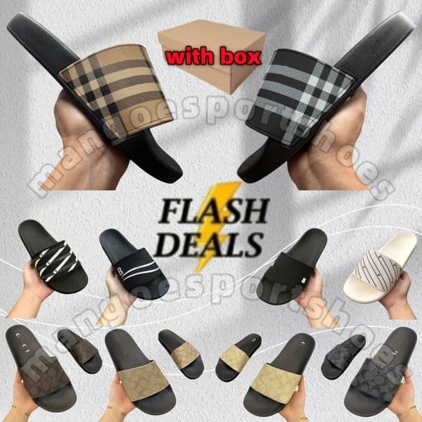 2026 Designer Fashion Slipper Sliders Slides Sandals c0acher Slippers For Men Women Hot Unisex Pool Beach Flip Flops Free Shipping With Box Size 35-46