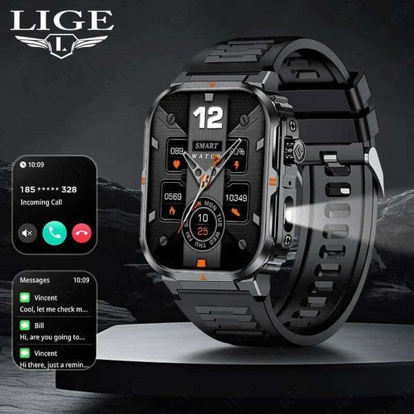 LIGE New Bluetooth Phone Call Smart Watch 2025 Health Monitor 2.01" HD Display IP68 Waterproof Sports Fitness Smartwatch Women X260128