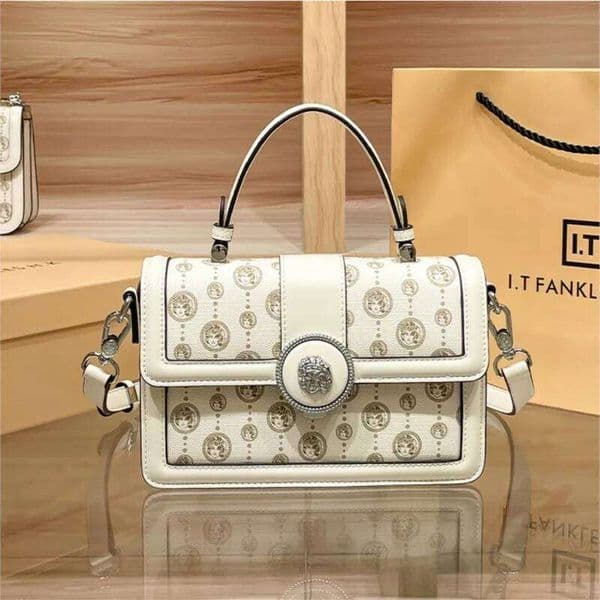 Brand women's handbag 2025 new model, high-end texture, niche designer light luxury single-shoulder crossbody bag, retro square