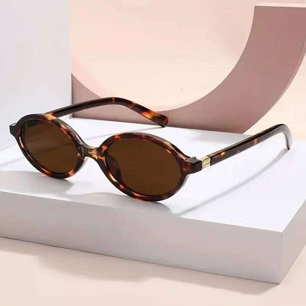 1 piece Set of Simple Oval Shaped Suitable for Both Men and Women Leopard Print Retro Women's Glasses H260129