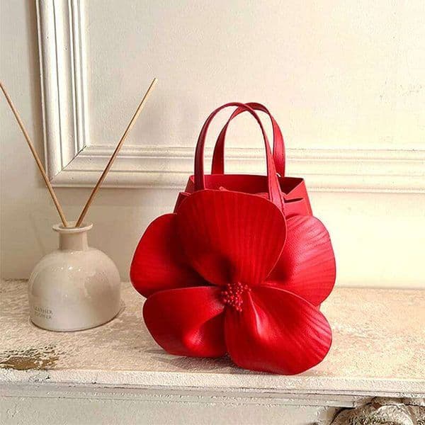 JIOMAY Bucket Purse Flower French Mini Tote Luxury Designer Handbags Drawstring Makeup Bag High Quality Temperament