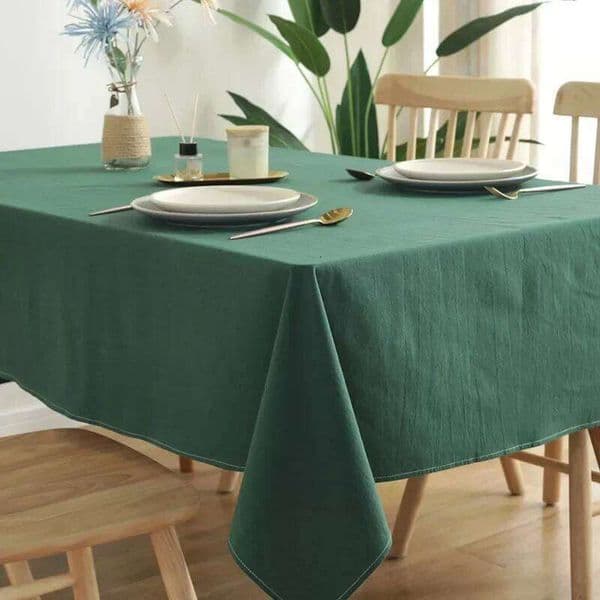 Tablecloth Cotton Washable Cover pure color Tablecloths for Rectangle Table Baby Shower Kitchen Party Wedding Christmas 26Y0129