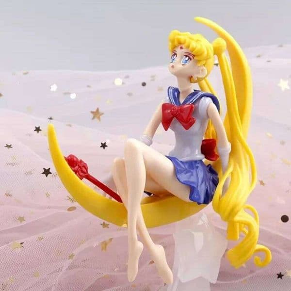 15CM Anime Sailor Moon PVC Girl Toy Cake Decoration Action Figures Model Car Ornament Children Birthday Gift Doll Z260129