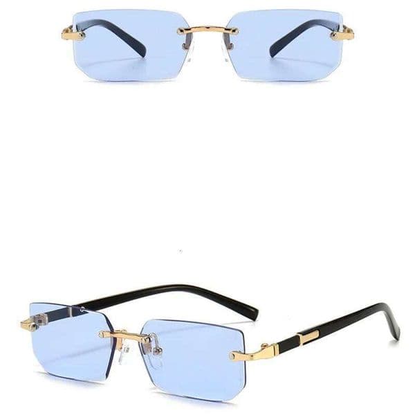 Square Goggles Designer Shades Rimless Sunglasses For Unisex Summer Fashion Beach H260129