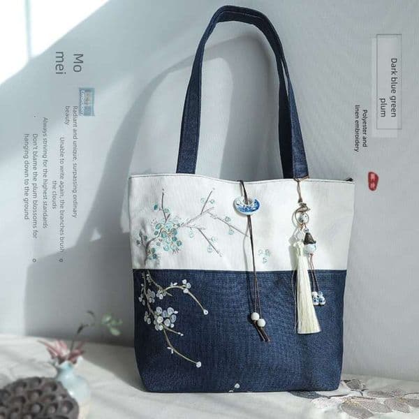 Physical Source Distribution No Dropshipping Artistic Retro Canvas Chinese Style Single Shoulder Handbag SHANGFANNI