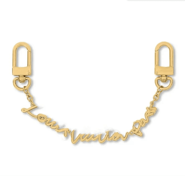 Luxury metal Paris V Script Chain Bag Charm fashion House designer classic gold sliver keychain Snap fastener mens ladies keychain Holiday gift lovely quality985