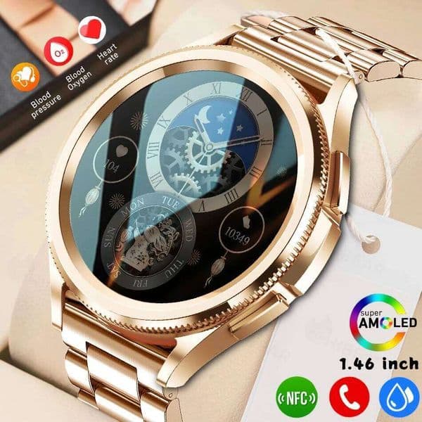 Ladies Health Bluetooth Call Smartwatch 1.46 inch Full Screen Touch Heart Rate Sleep Monitoring Smart Watch 6 X260128