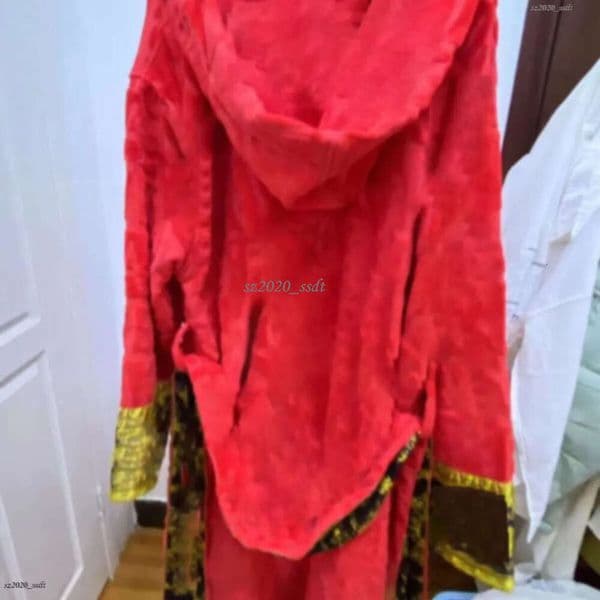 Designer Black Robe Long Sleeve Pajama Letter Embossed Bathrobe Women's Autumn/Winter Cotton Robe Home Clothes Pajama-2145