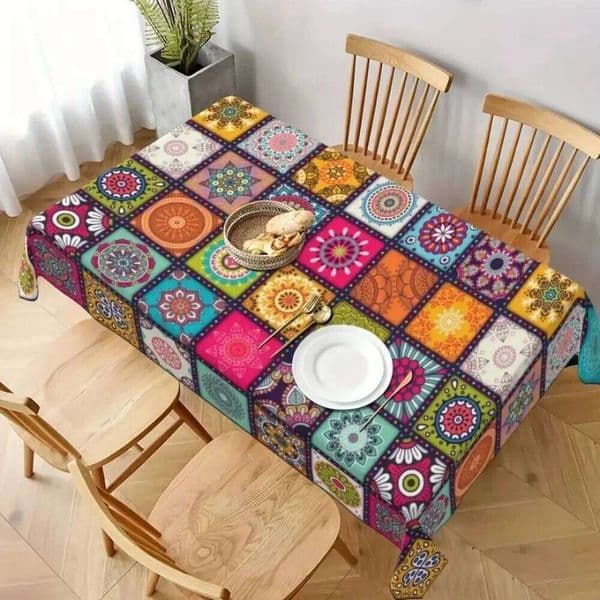 New Rectangular Tablecloth Mandala Bohemian Cycle Cover Home Decoration Colorful Table Cloths Festival 26W0129
